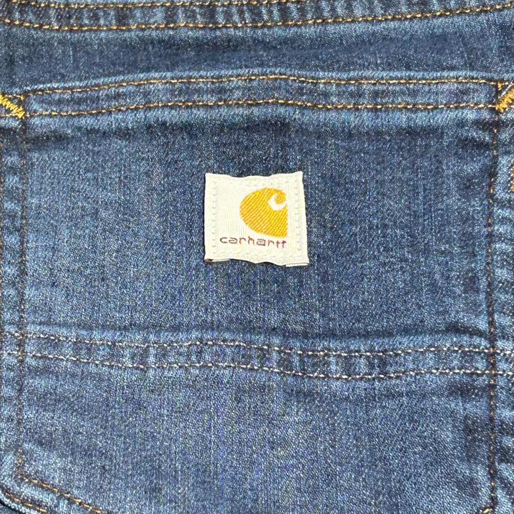 Carhartt Relaxed Fit Jeans Womens 4 Regular Dark Wash‎ Straight Leg Denim Pants